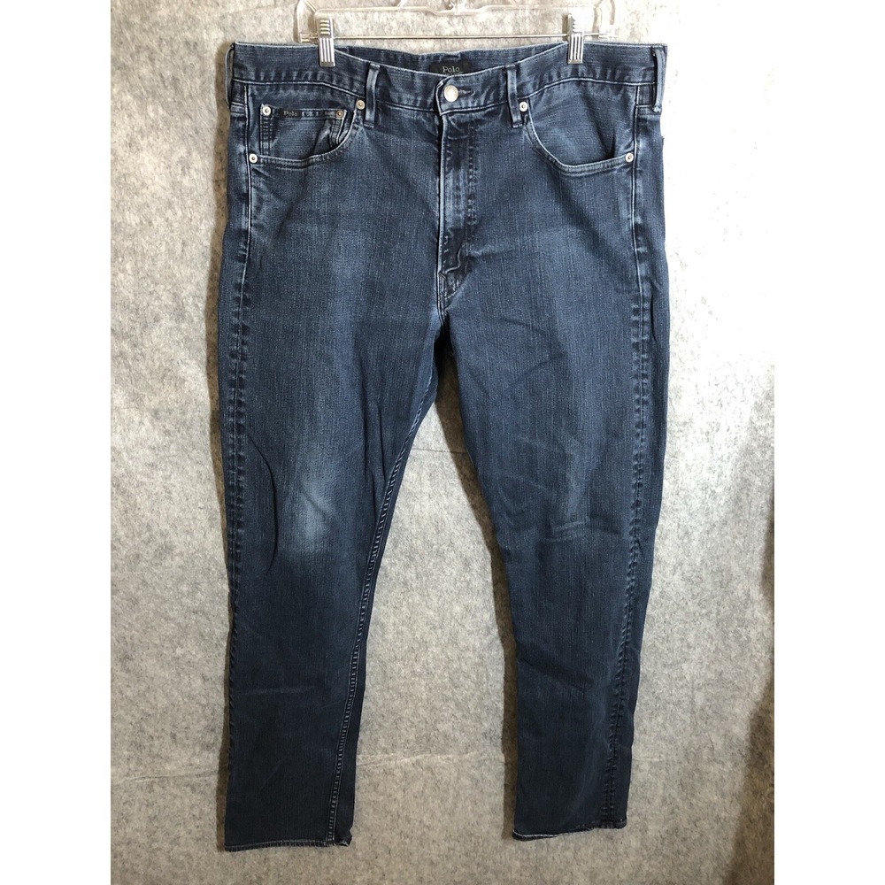 Polo Ralph Lauren Jeans Men 38x36 Blue Denim Prospect Straight Western Cowboy